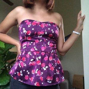 American Eagle Outfitters Purple Floral Top